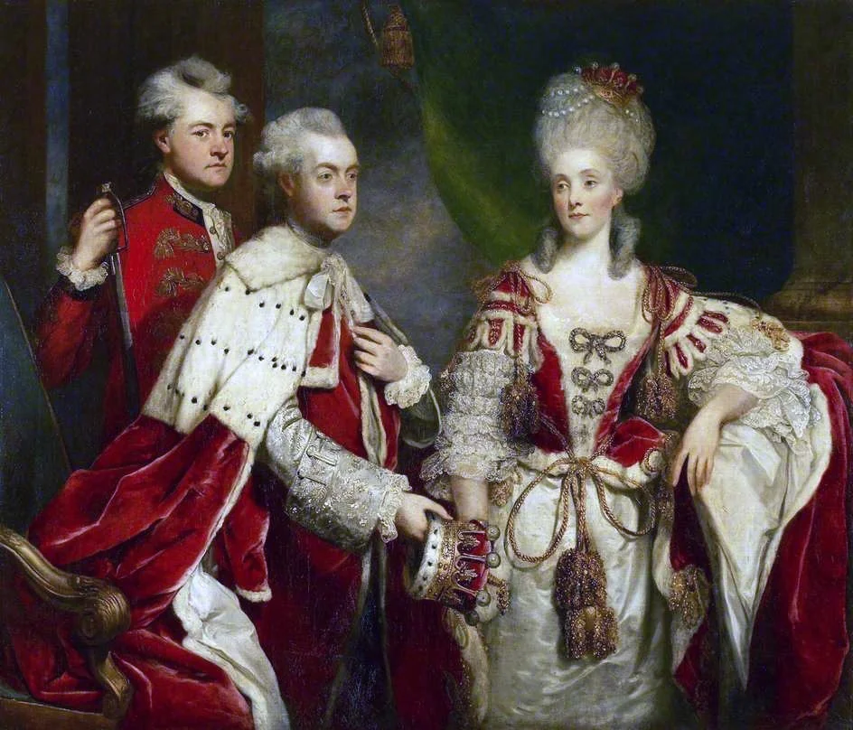 George, 2nd Earl Harcourt, his wife Elizabeth, and brother William
