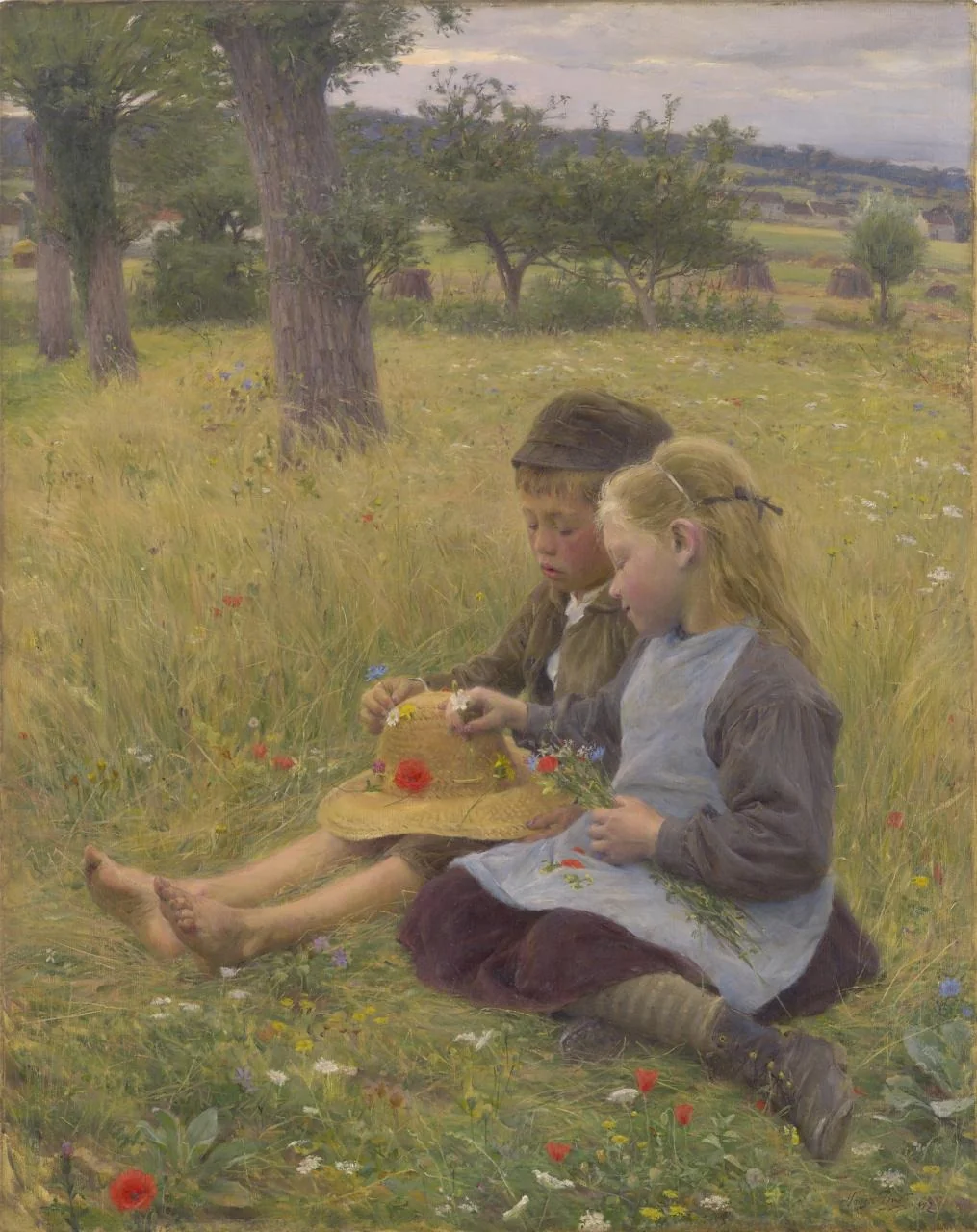 In the fields