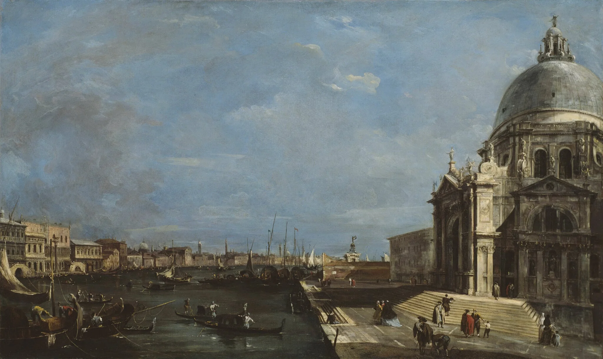 The Grand Canal, Venice, by Francesco Guardi, oil, 1760