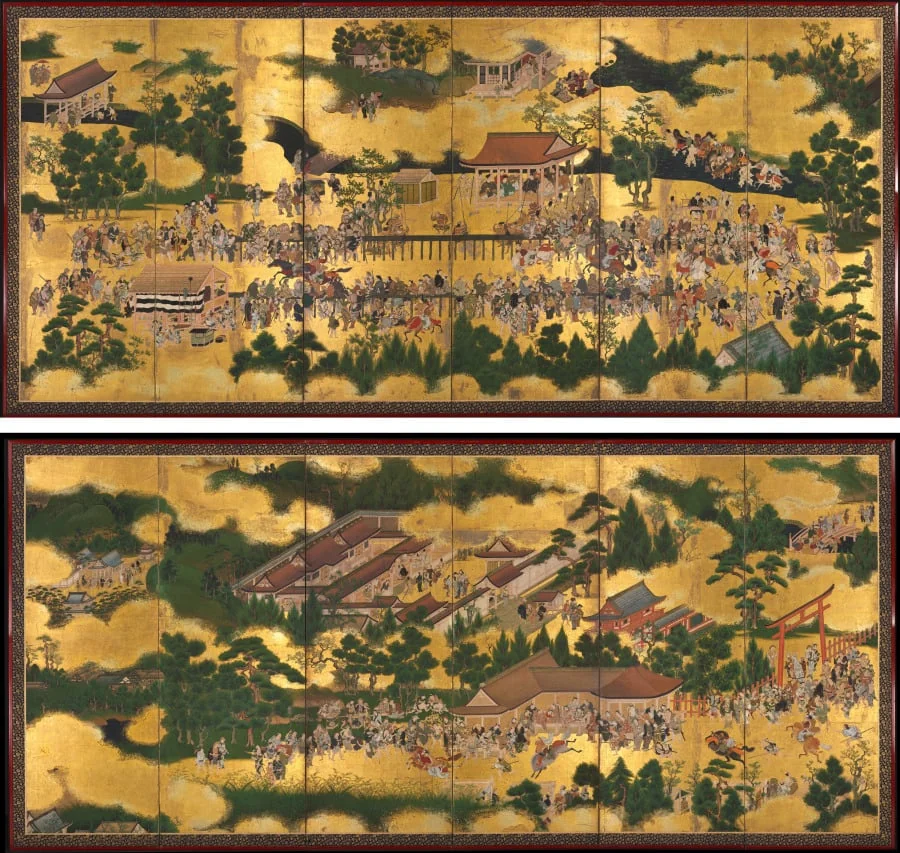 Horse Race at the Kamo Shrine, by Unknown, unspecified, 1604