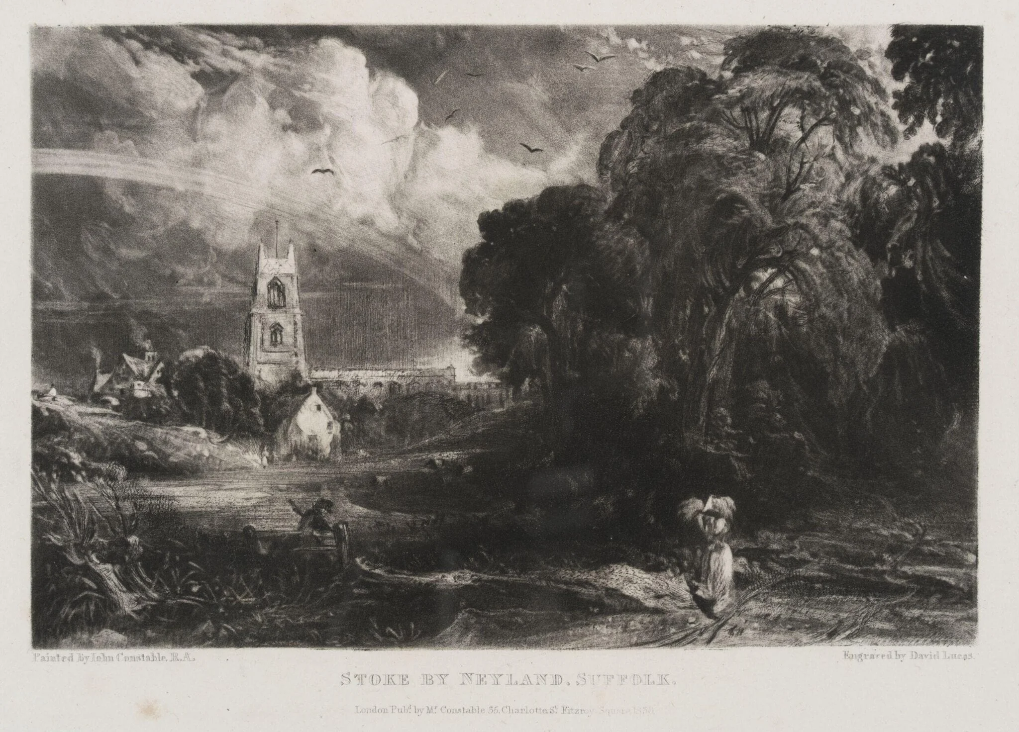 STOKE BY NEYLAND, SUFFOLK, by John Constable, 1830