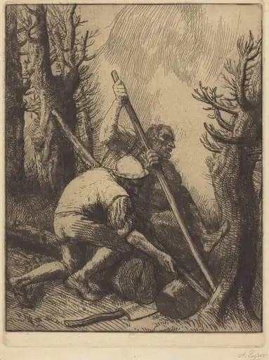 Woodcutters, 3rd plate (Les bucherons)