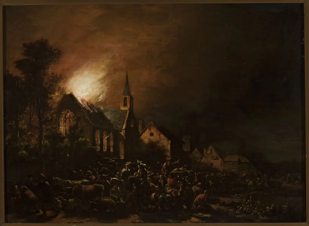Church on fire