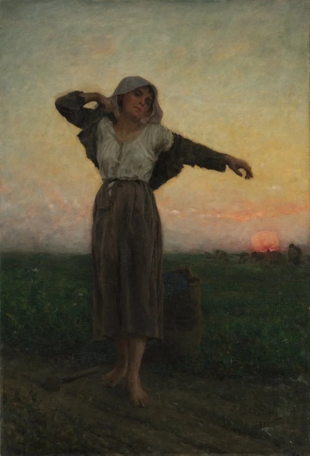 The Tired Gleaner, by Jules Breton, unspecified, 1880