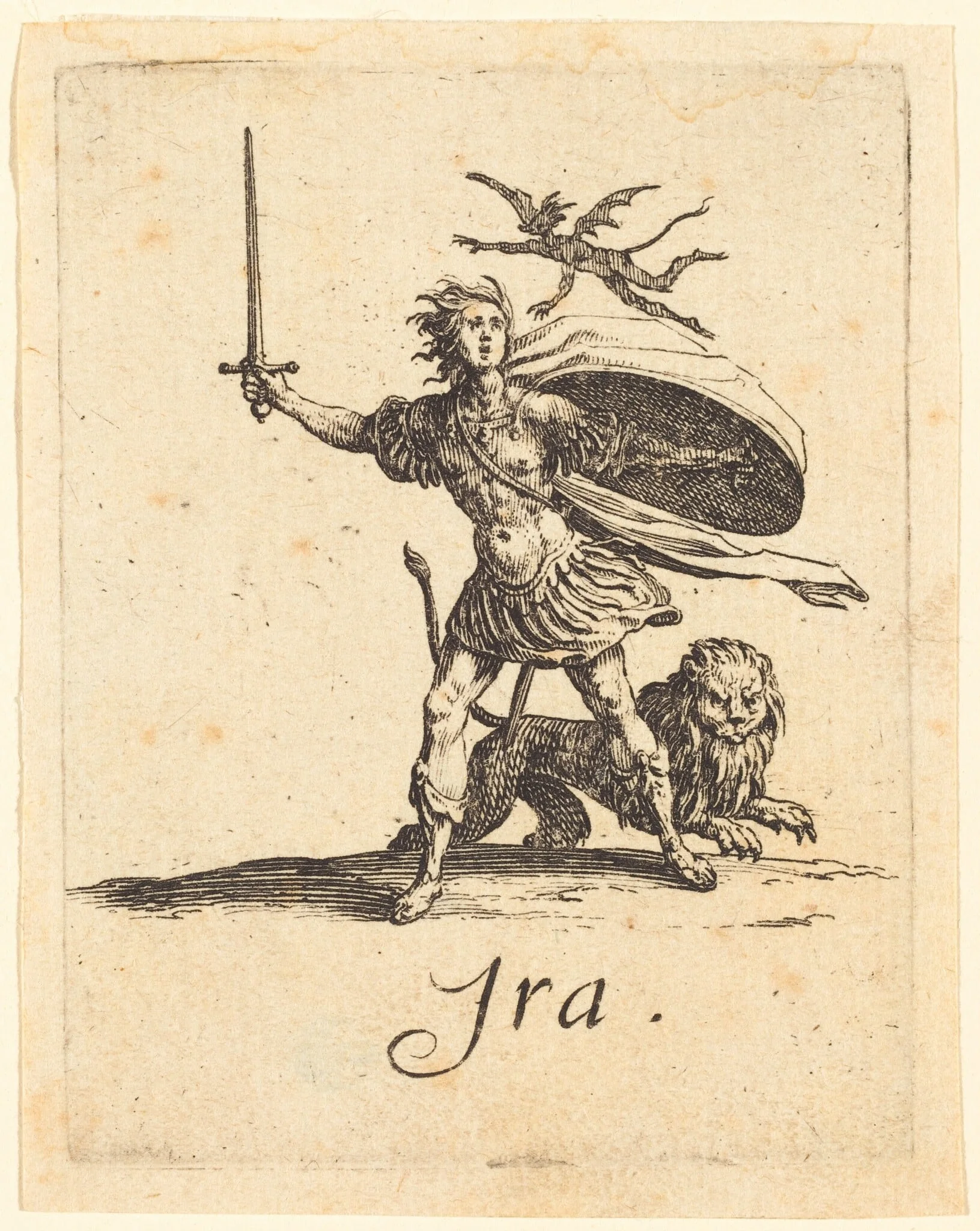 Anger, by Jacques Callot, ink, 1621