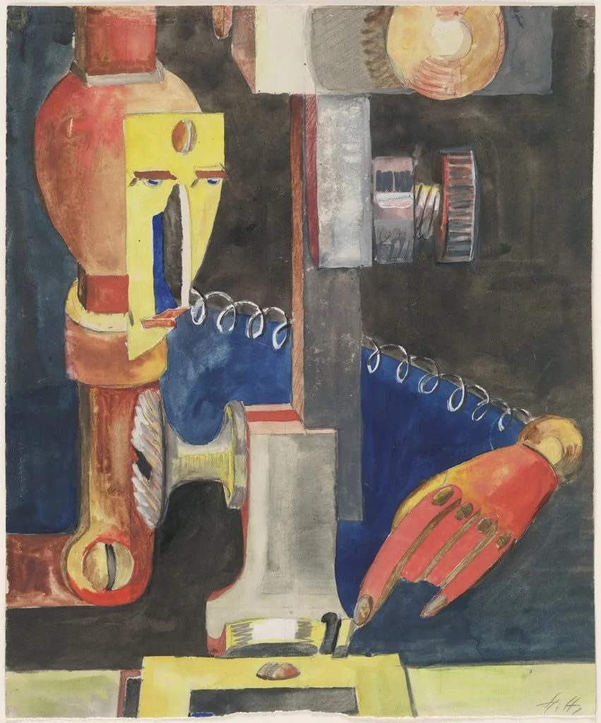 Untitled, by Hannah Höch, watercolor, 1921