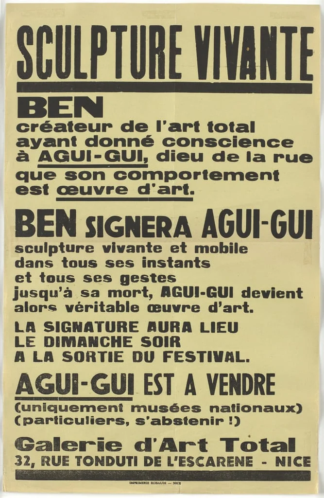 Untitled, by Ben Vautier, 1959
