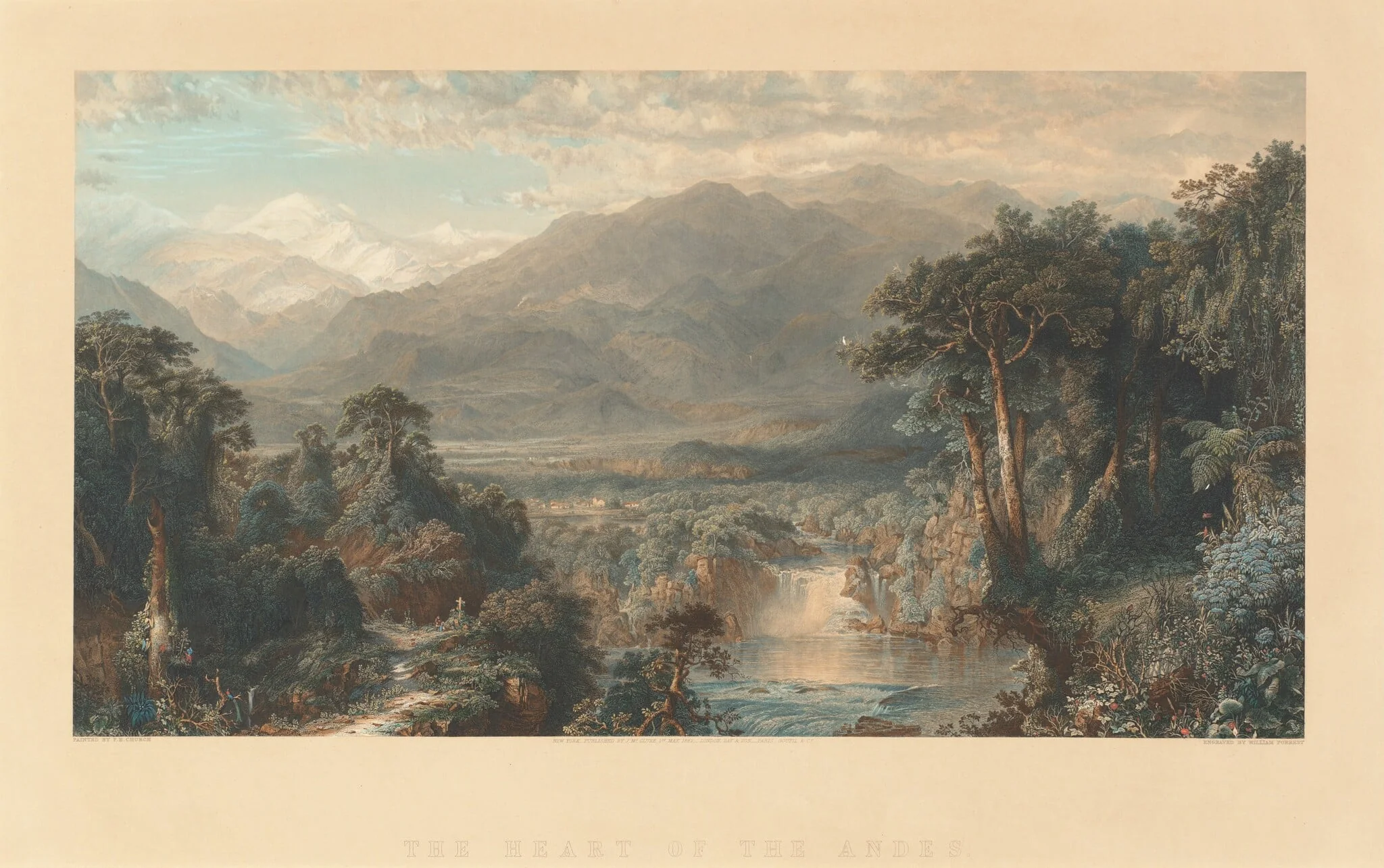 The Heart of the Andes, by William Forrest, ink, 1862