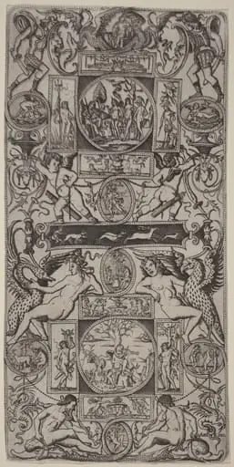 Ornament Panel with Orpheus and the Judgment of Paris