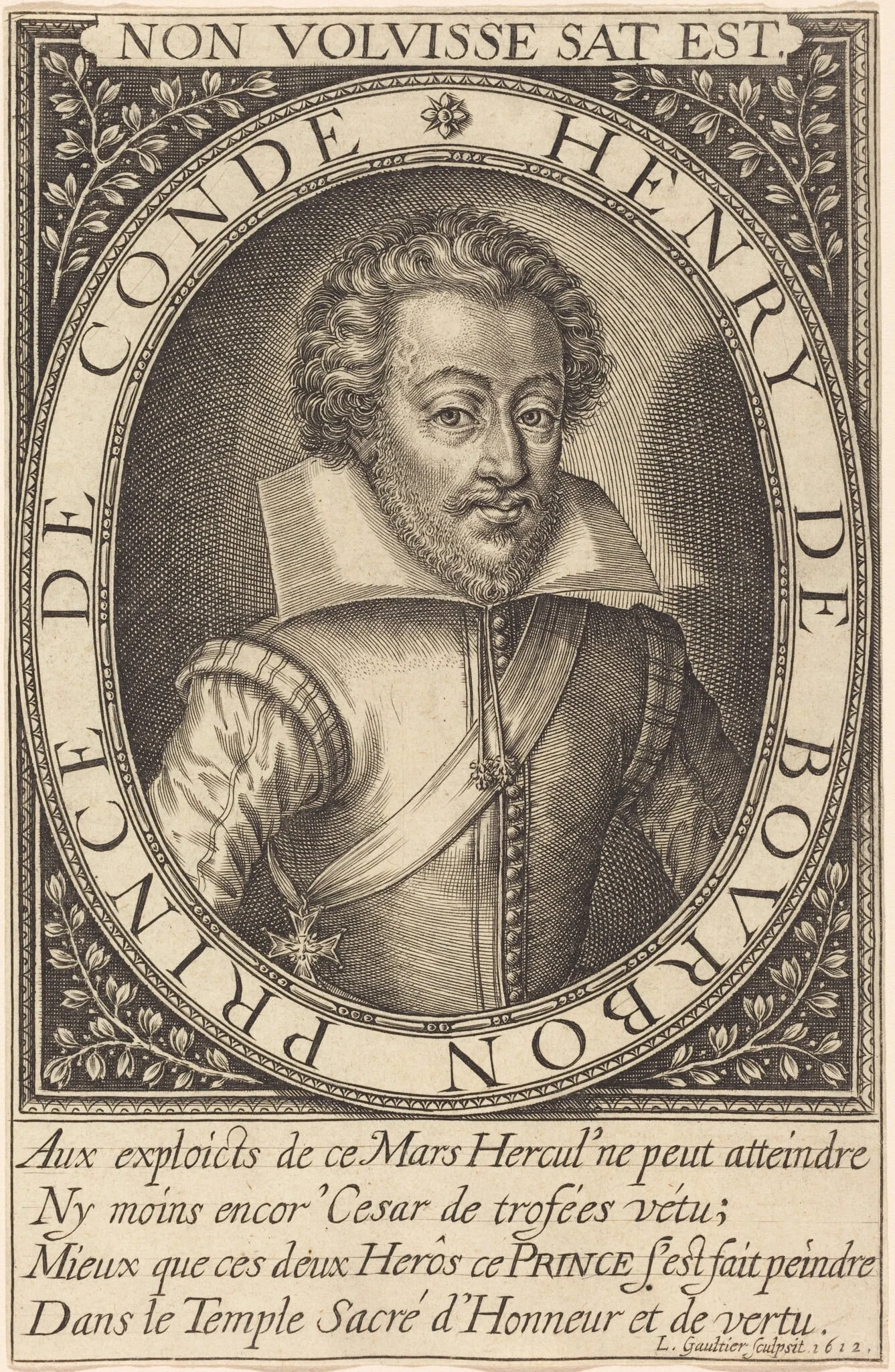 Henry de Bourbon, Prince de Conde, by Léonard Gaultier, ink, 1613