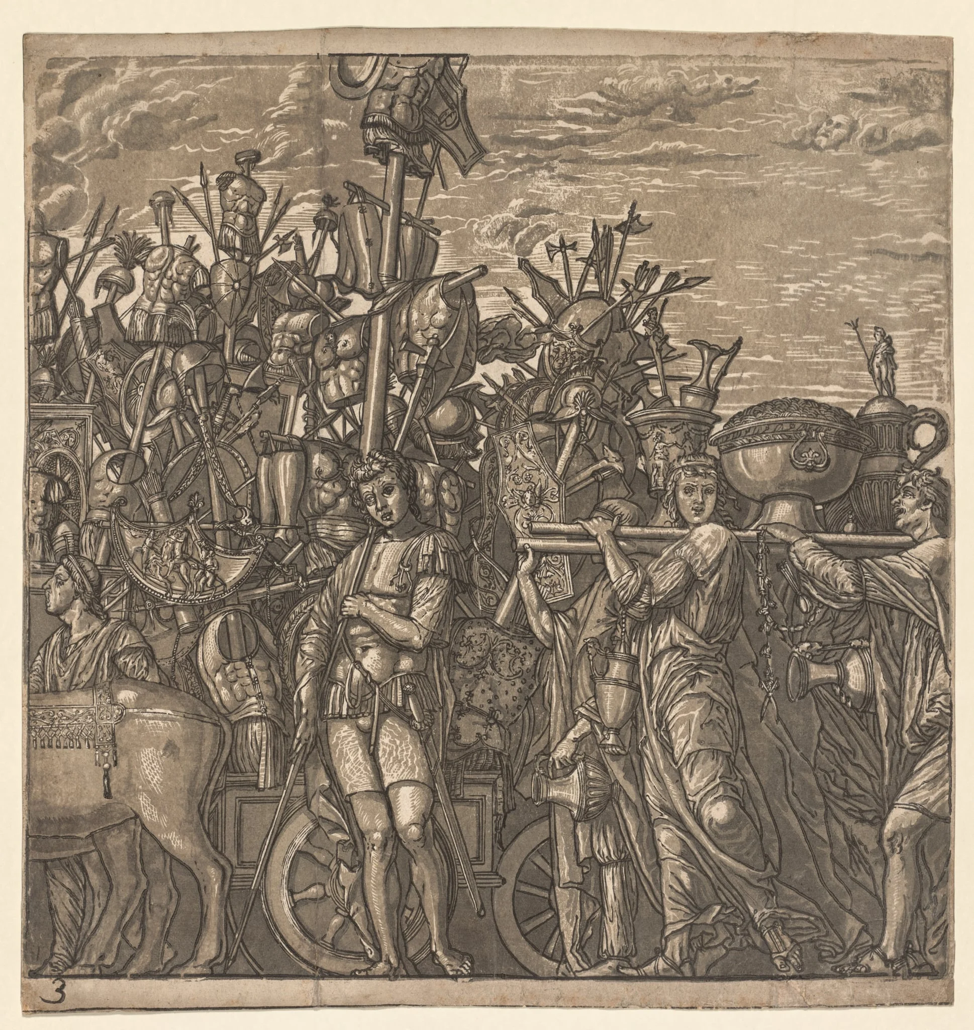 The Triumph of Julius Caesar:  Soldiers Marching with Trophies of War