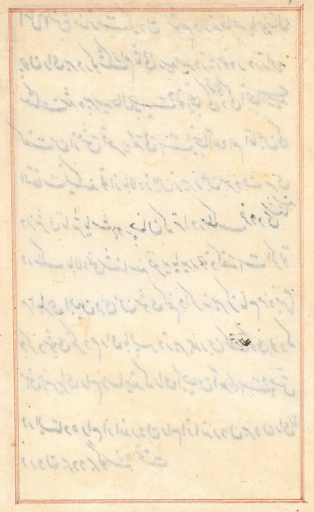 Page from Tales of a Parrot (Tuti-nama): text page (blank)