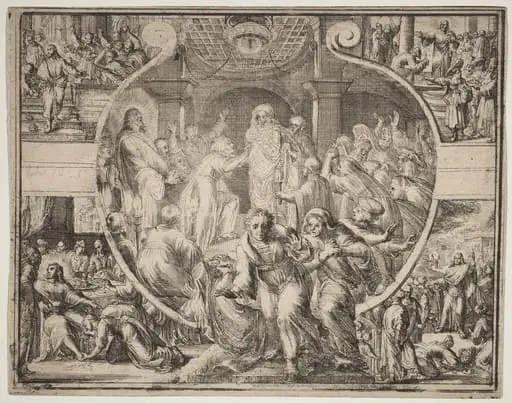Raising of Lazarus with Scenes from the Life of Christ