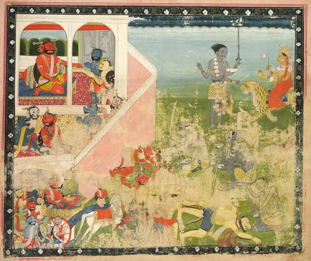 Kali and Devi Attack: Leaf from a Devi Mahatmya