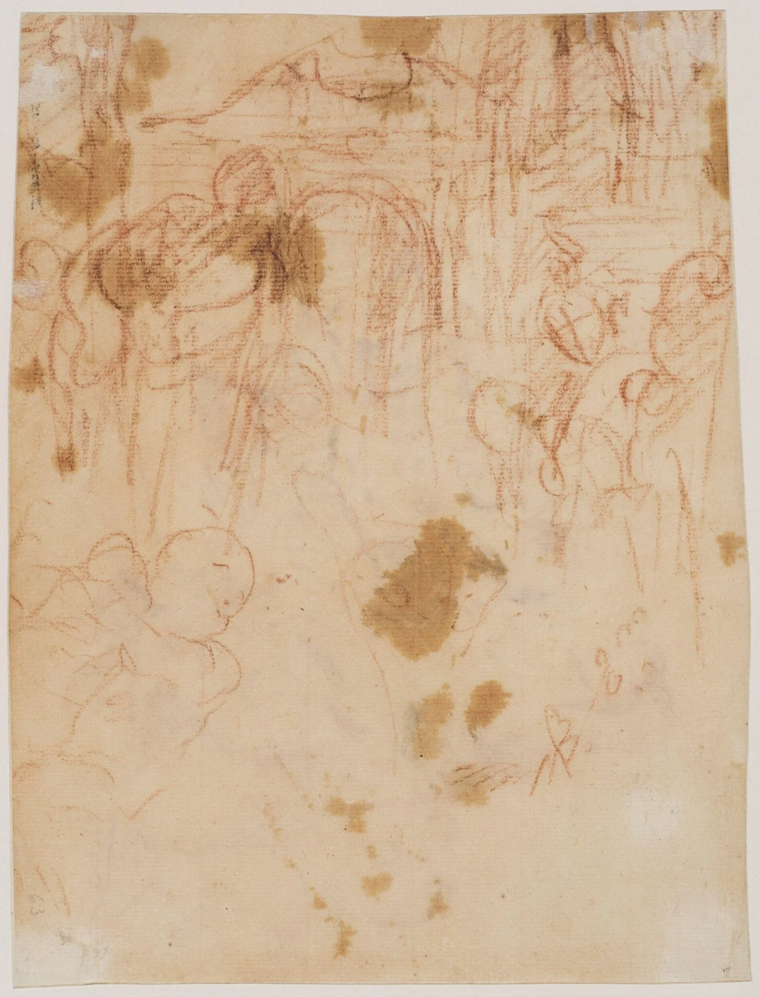 Recto: Rinaldo and Armida; verso: Study for a gateway, by Giovanni Battista Tiepolo, 1750