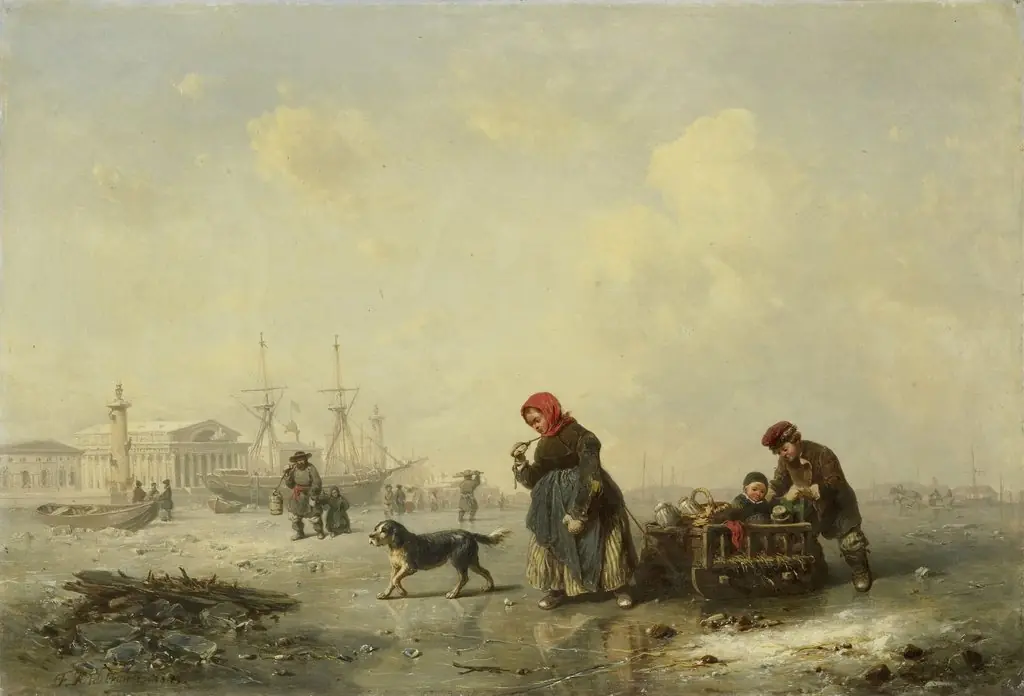 The Newa river at St. Petersburg in Winter