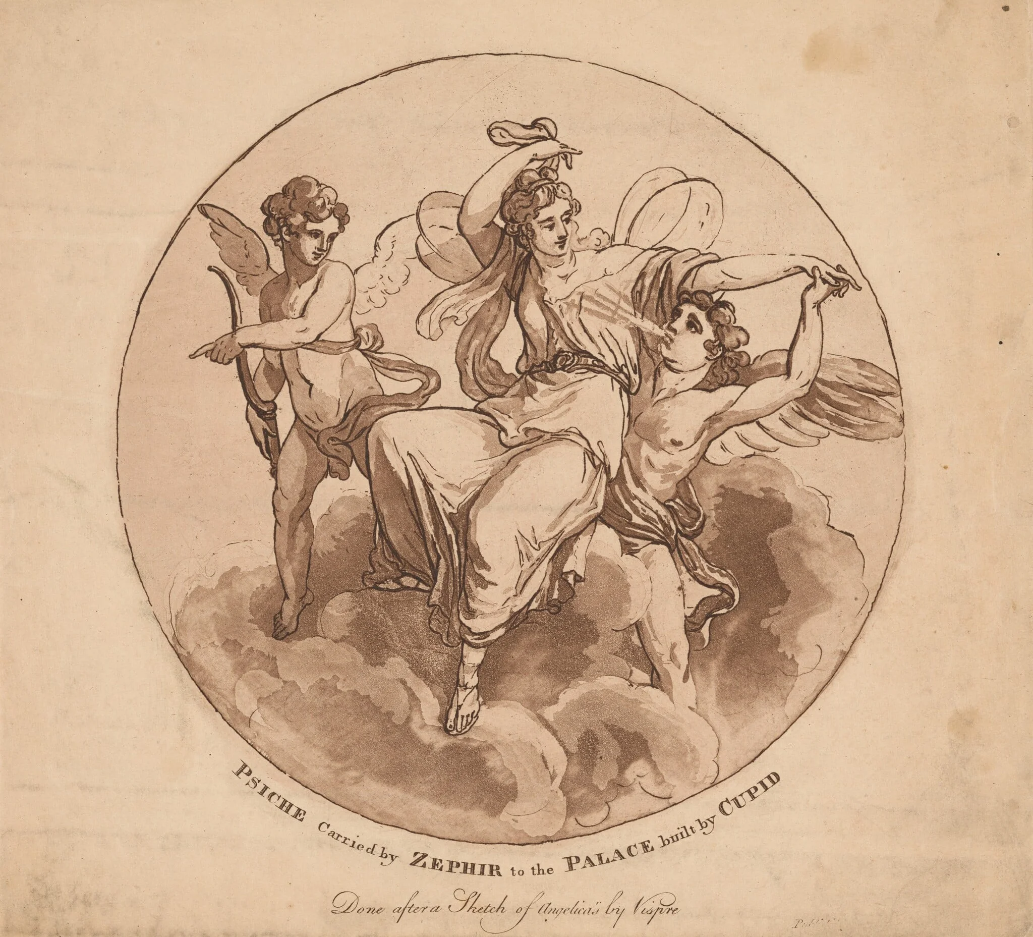 Psyche Carried by Zephyr to the Palace Built by Cupid