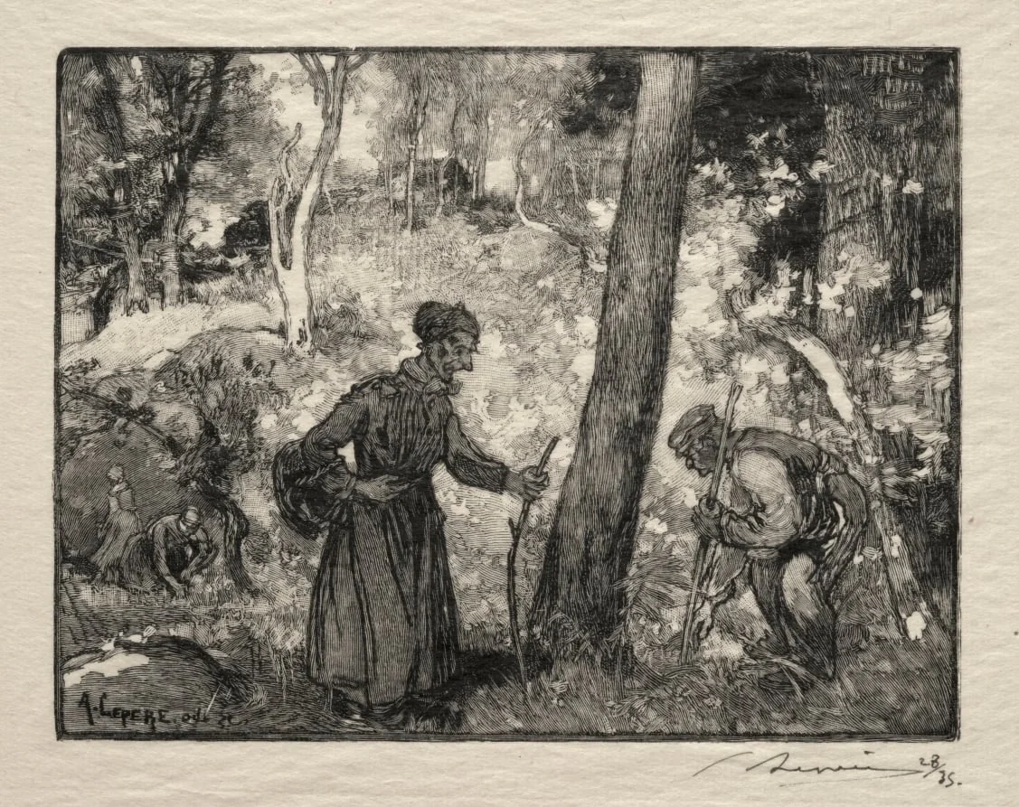 Au Rocher Bernard, by Auguste Lepère, 1889