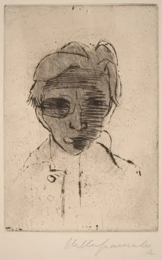 Gloomy Face, Self-portrait (Dunkles Gesicht, Selbstporträt)