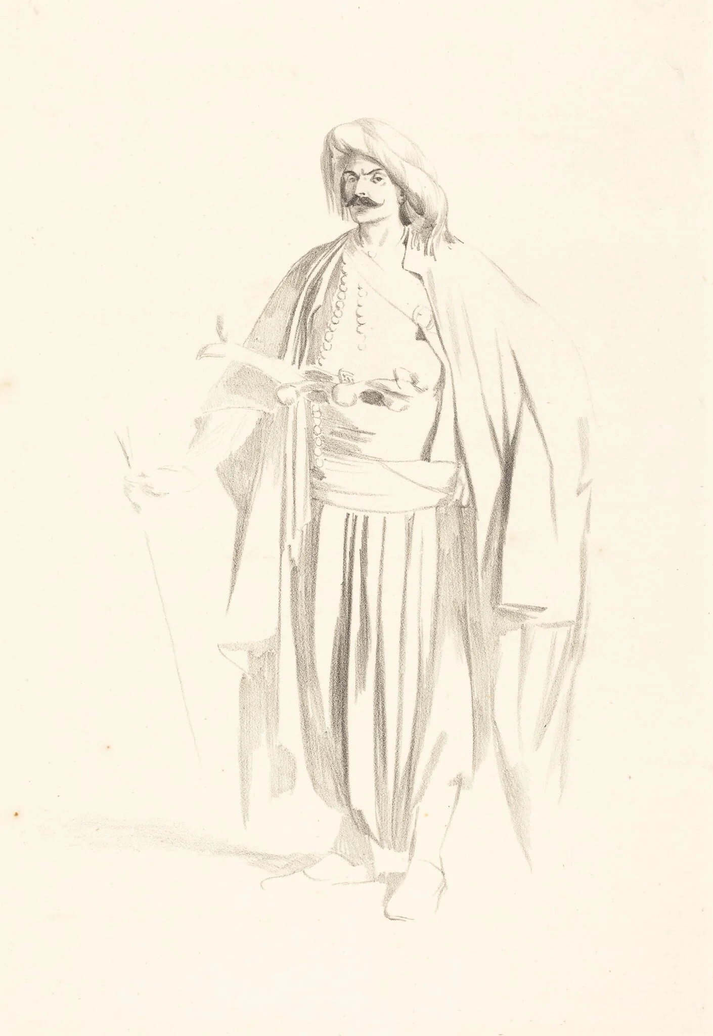 A Turk, by Alexandre Bida, ink, 1801