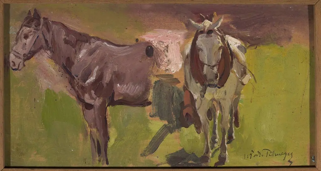 Two horses, sketch