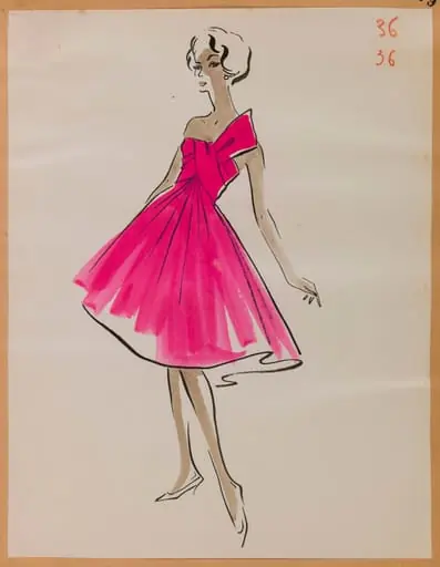 Robe rose à une bretelle