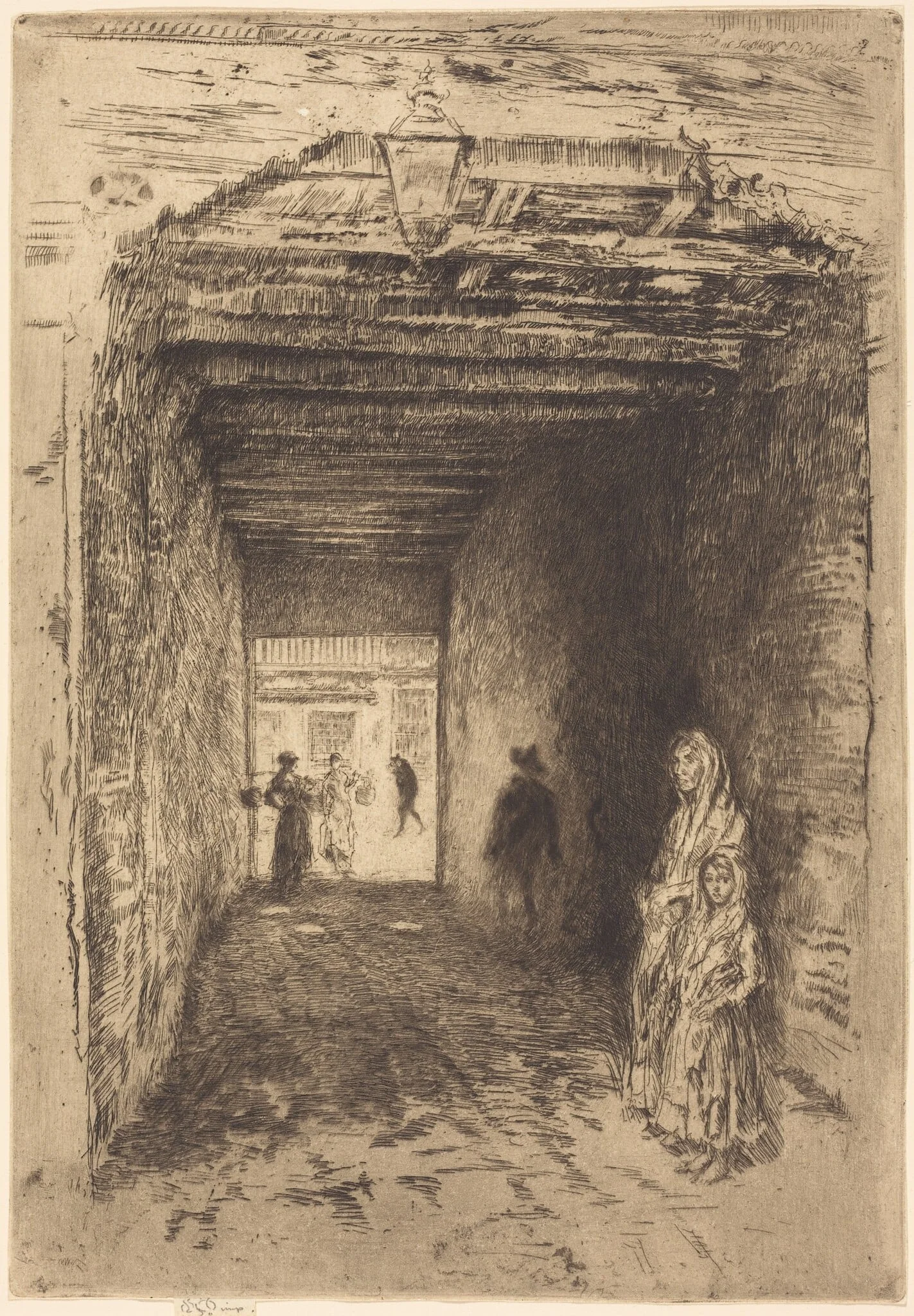 The Beggars, by James McNeill Whistler, ink, 1880