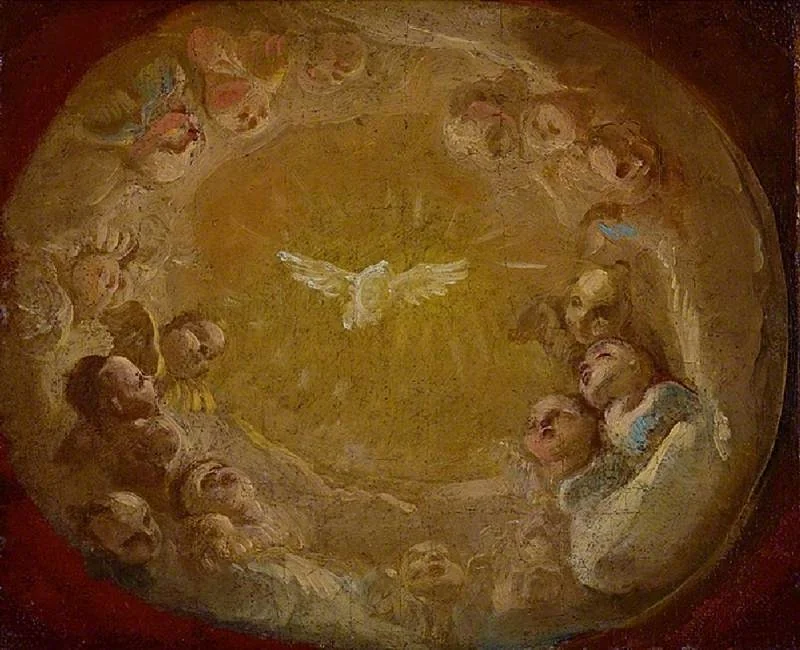 The Dove of the Holy Ghost surrounded by Cherubim, by Mariano Rossi, unspecified, 1779