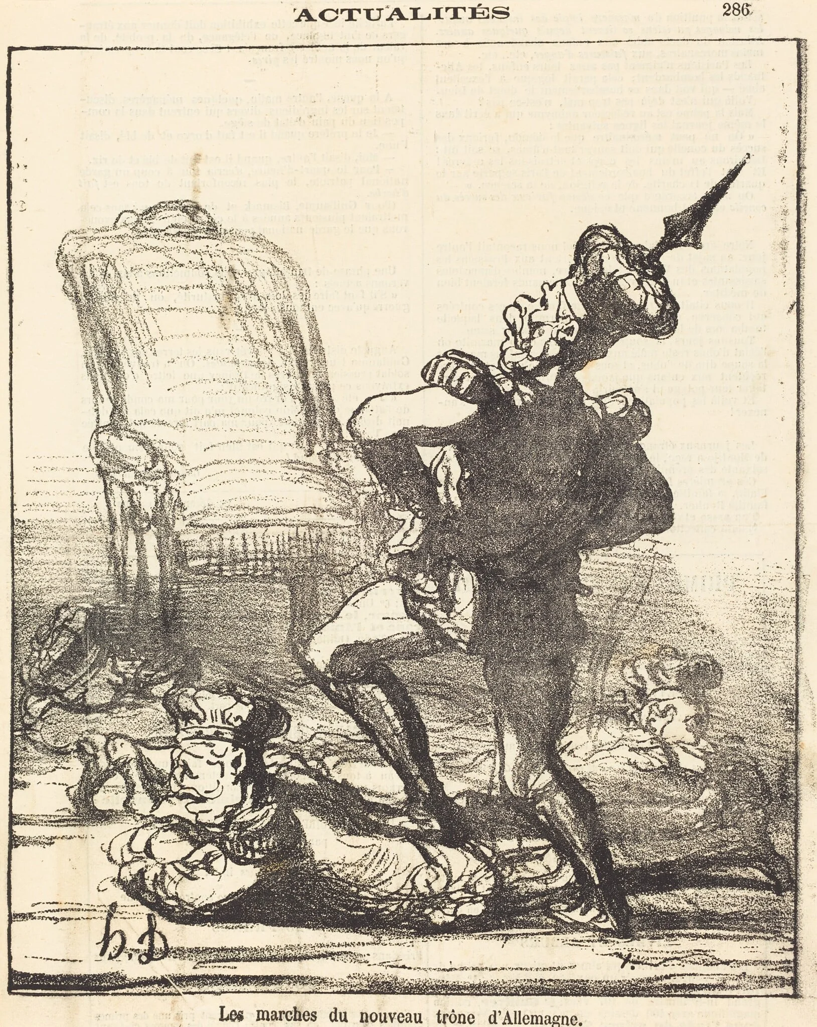 Les marches du nouveau trone d'Allemagne