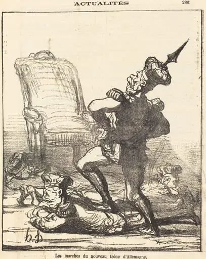 Les marches du nouveau trone d'Allemagne