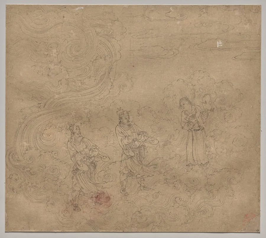 Album of Daoist and Buddhist Themes: Procession of Daoist Deities: Leaf 17, by Unknown, unspecified, 1204