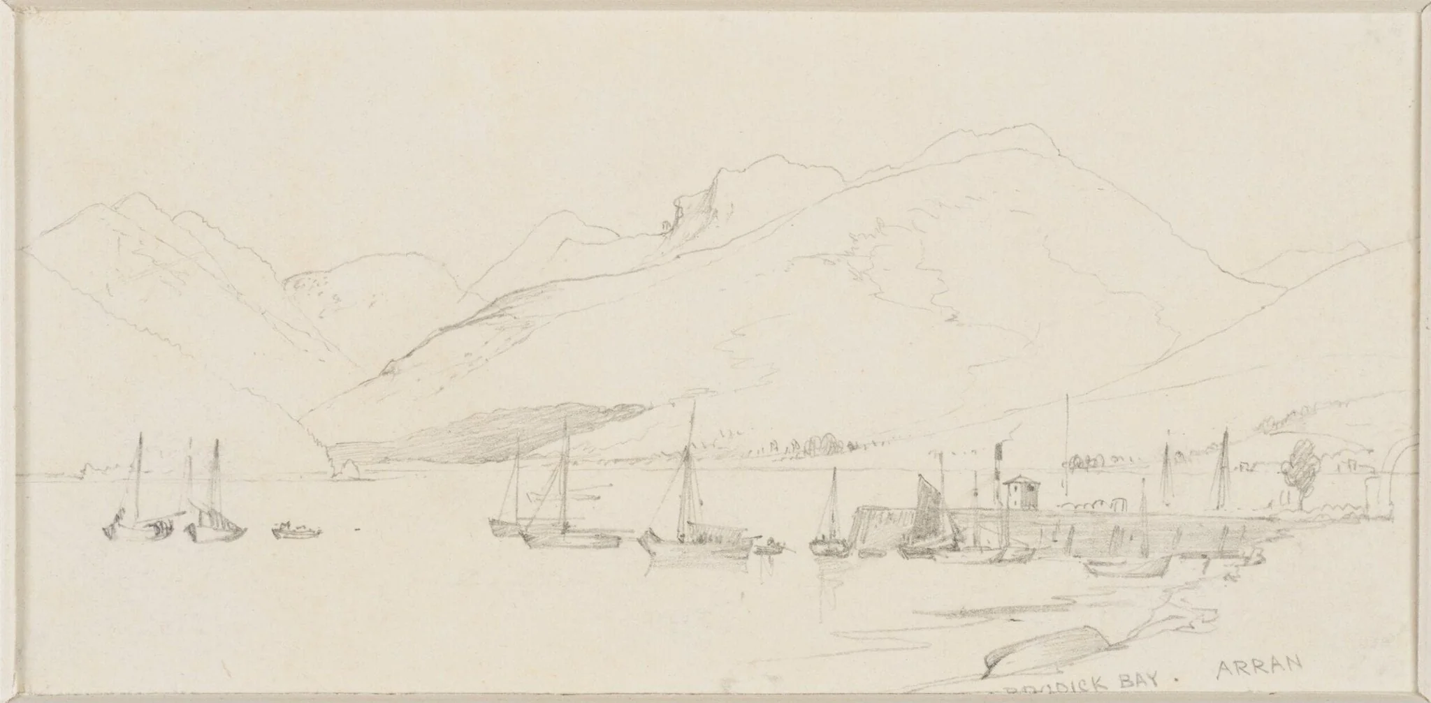 Brodick Bay, Arran, by Edward William Cooke, 1838