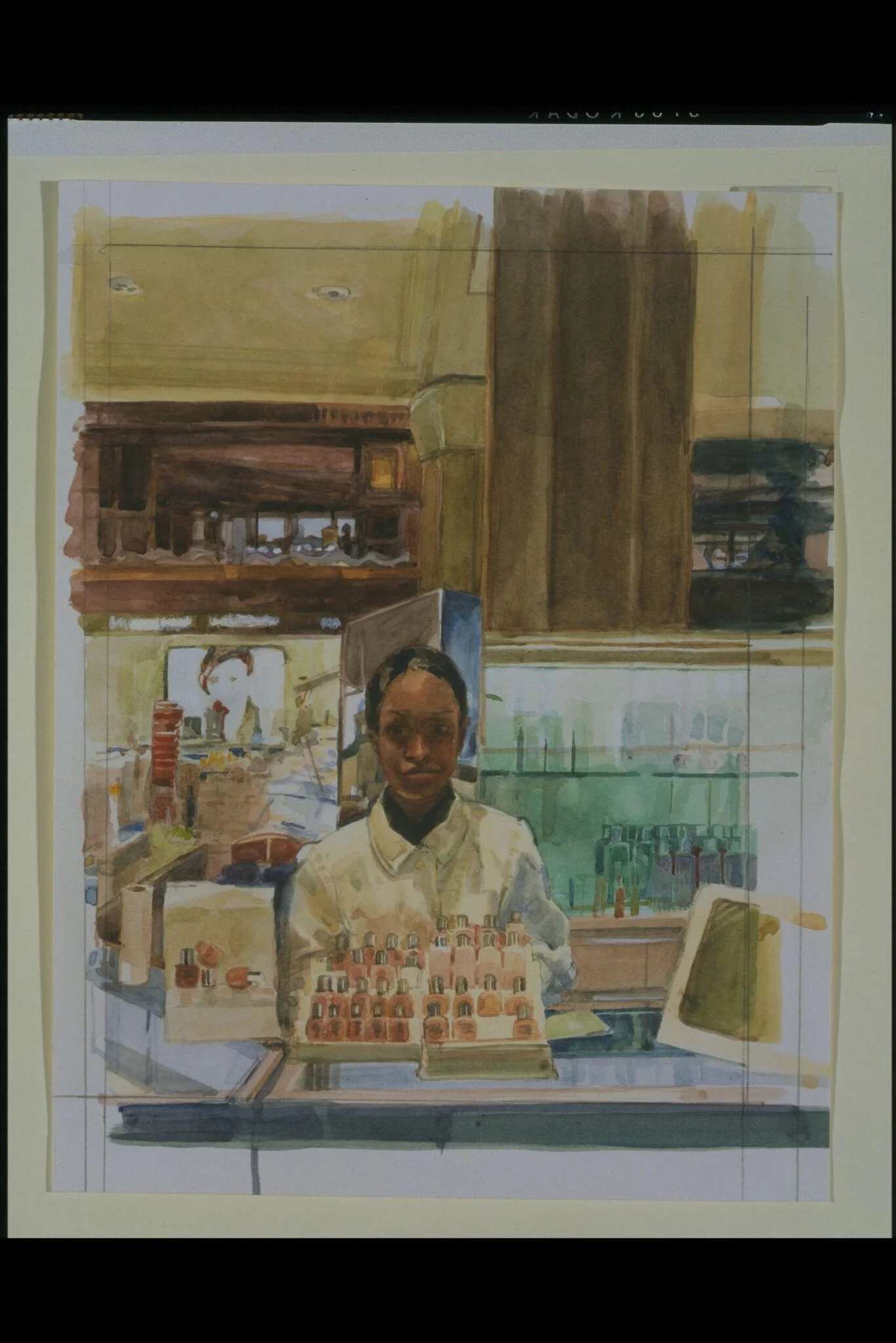 No.3, by Margaret Harrison, watercolor, 1993