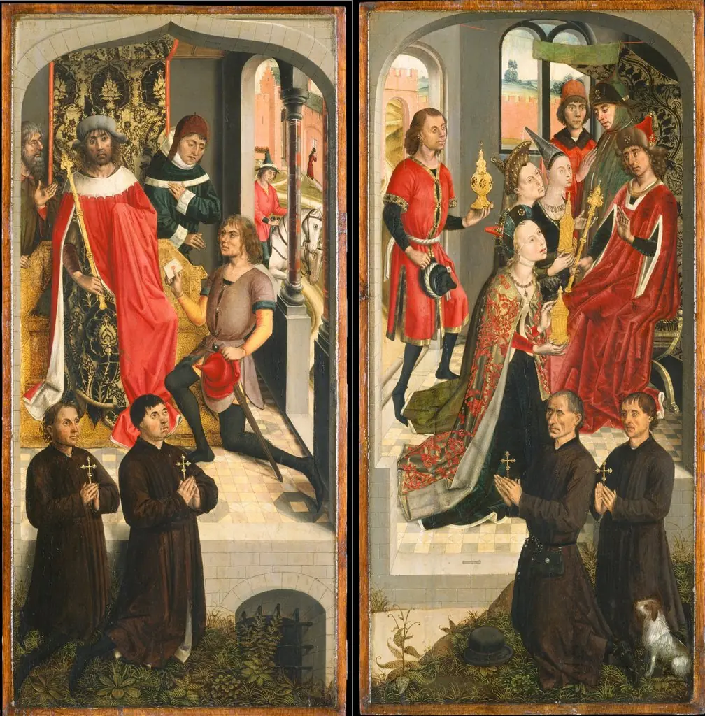 Abner's Messenger before David (?); The Queen of Sheba Bringing Gifts to Solomon; (The Annunciation, on the reverse)