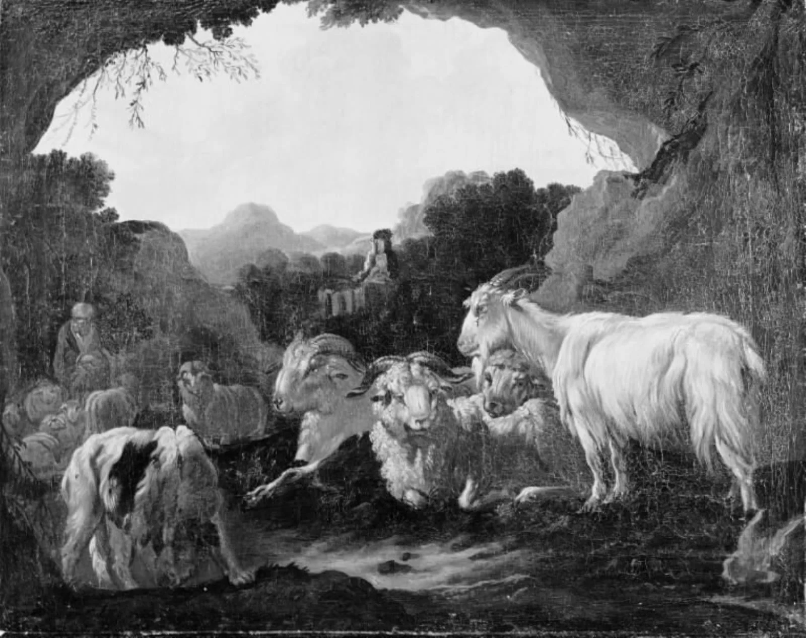 A Shepherd with his Herd, by Unknown, 1688