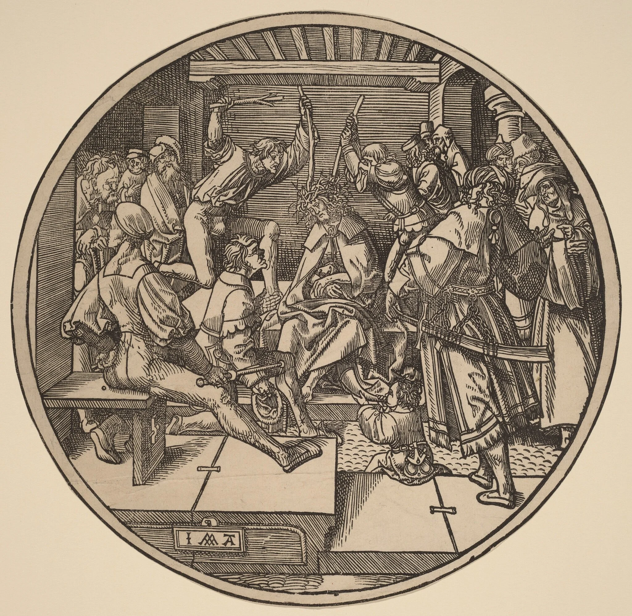Christ Crowned with Thorns, by Jacob Cornelisz van Oostsanen, ink, 1511