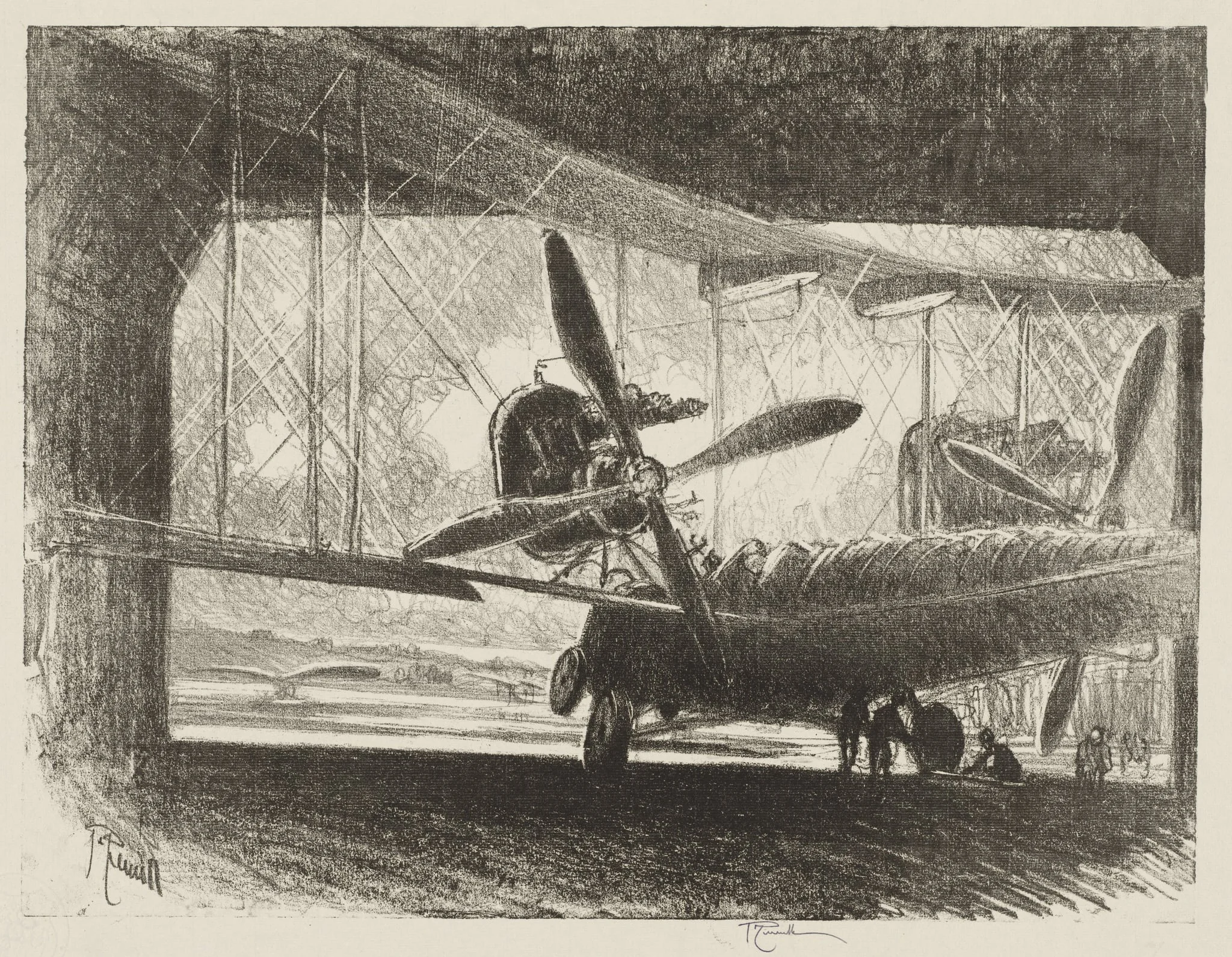 English War Work:  The Big Bug, by Joseph Pennell, 1916