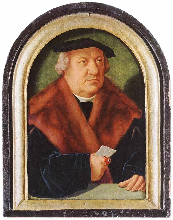 Portrait of Scholar Petrus von Clapis, by Bartholomaeus Bruyn the Elder, wood, 1528