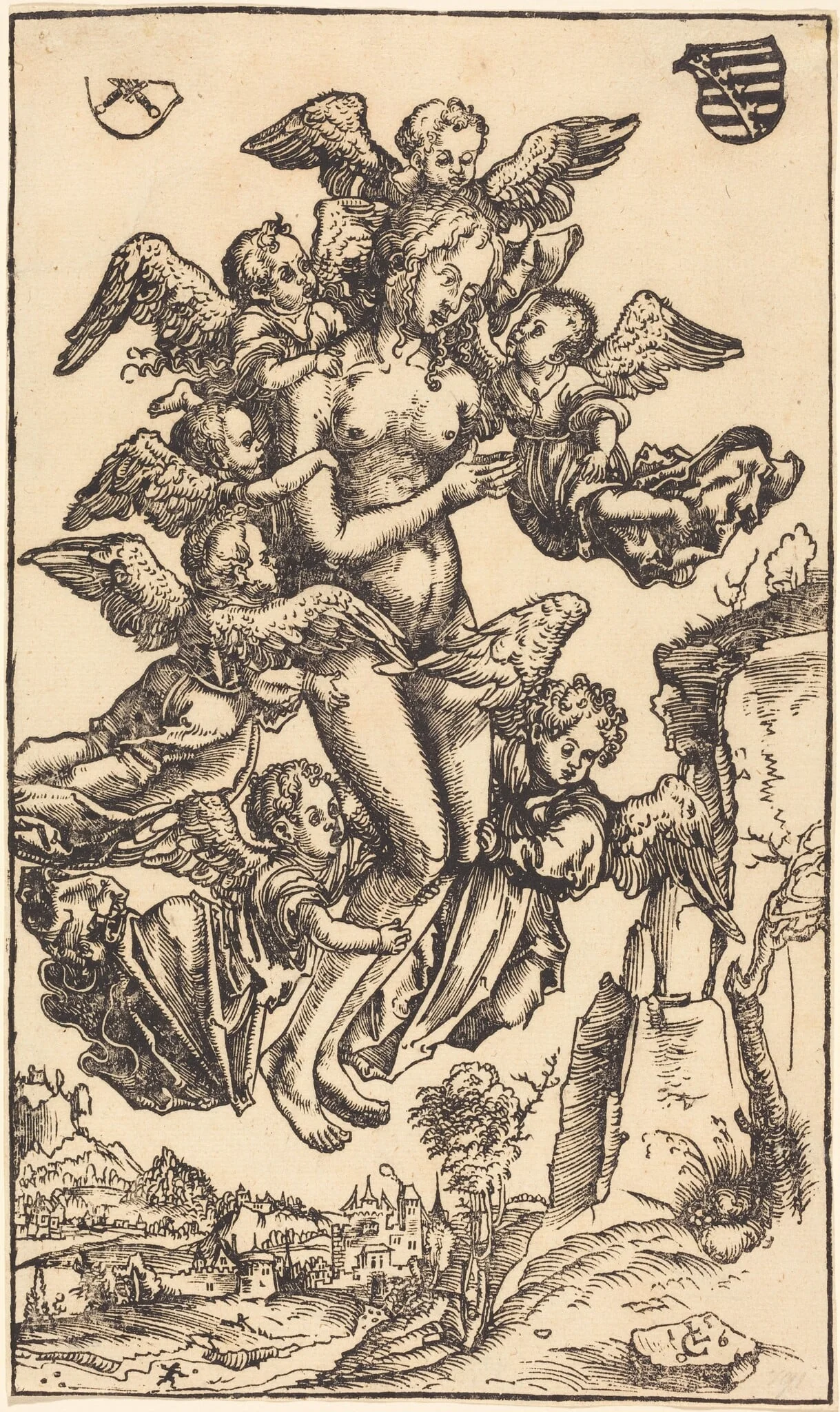 The Ecstasy of Saint Mary Magdalene, by Lucas Cranach the Elder, ink, 1506