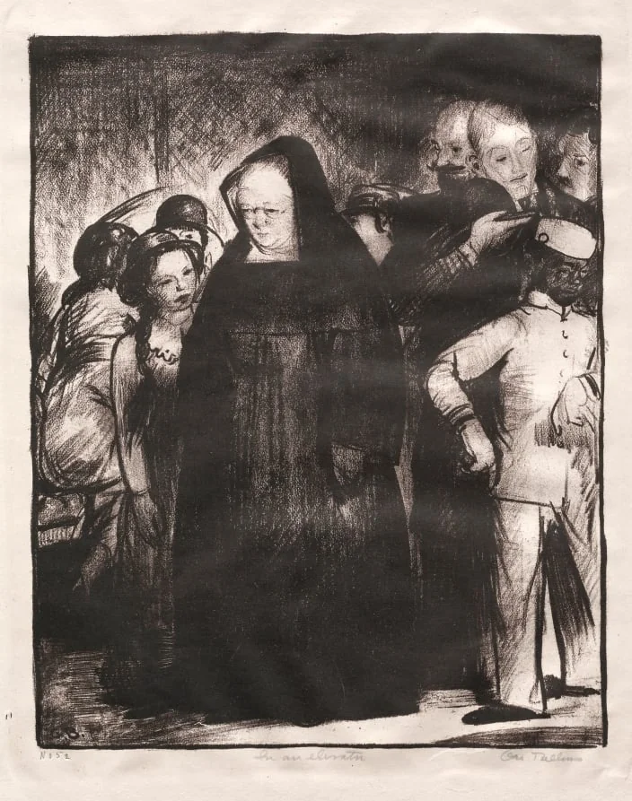In an Elevator, by George Bellows, 1916