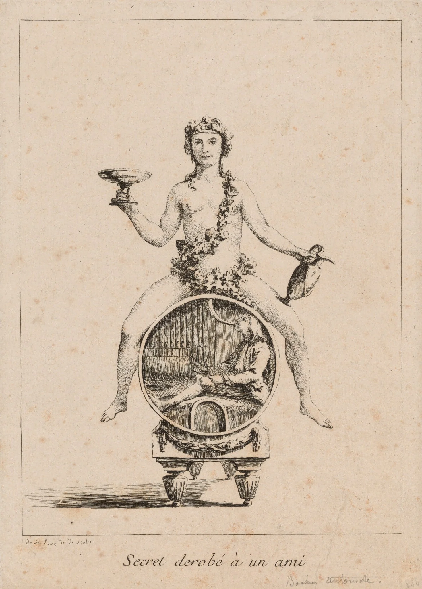 Secret derobé à un ami (Secret Stolen from a Friend), by Ange-Laurent de Lalive de Jully, ink, 1764