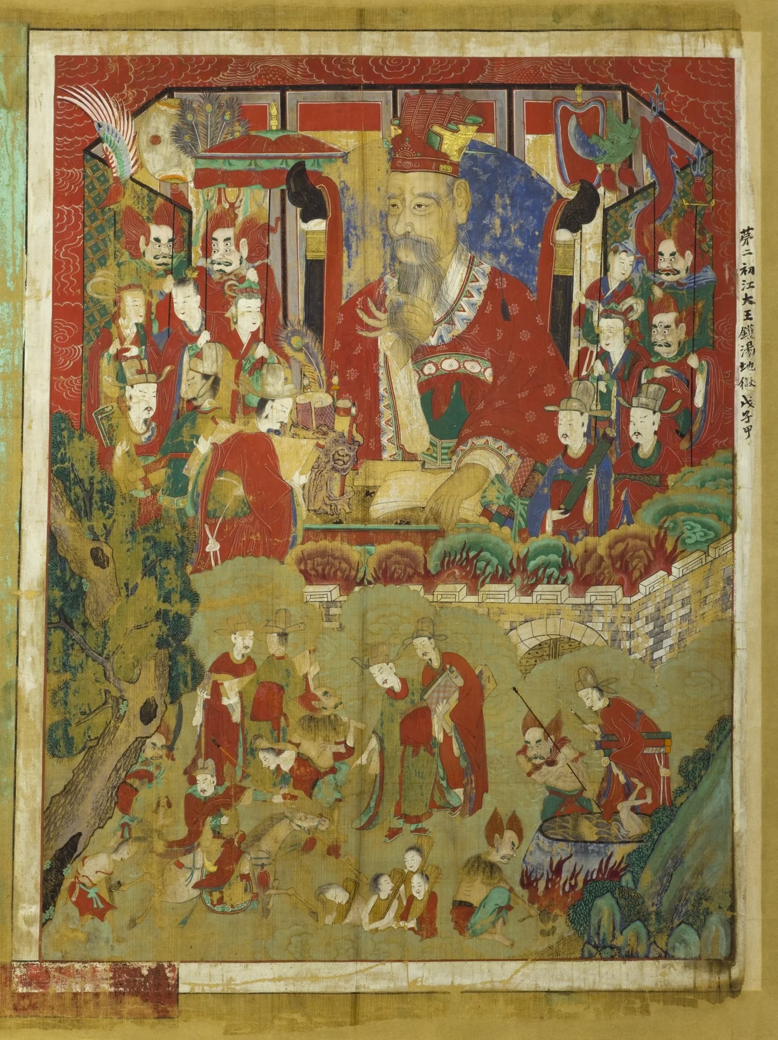Six of the Ten Kings of Hell, by Unknown, unspecified, 1800