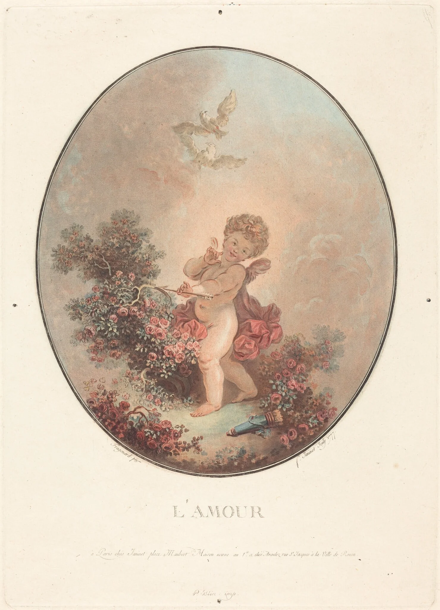 L'amour, by Jean-François Janinet, ink, 1777