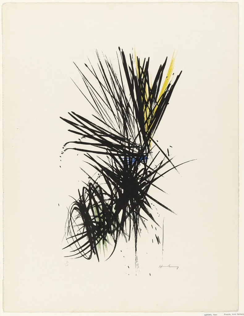 Untitled, by Hans Hartung, ink, 1957