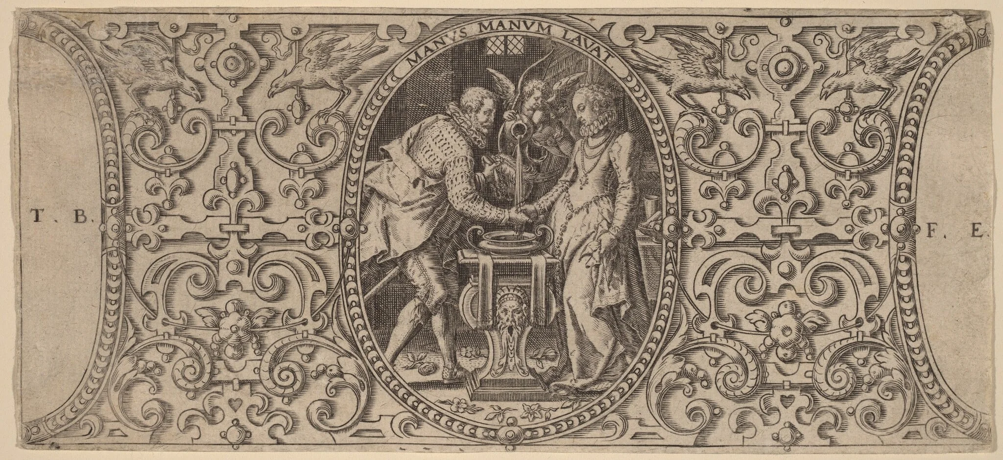 Ornament, by Theodor de Bry, ink, 1563