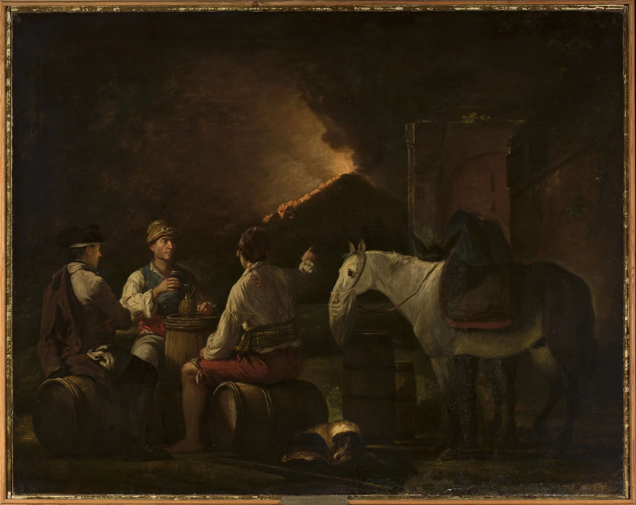 Drinking wine