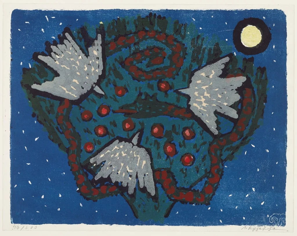 Untitled, by Lazar Vujaklija, ink, 1955