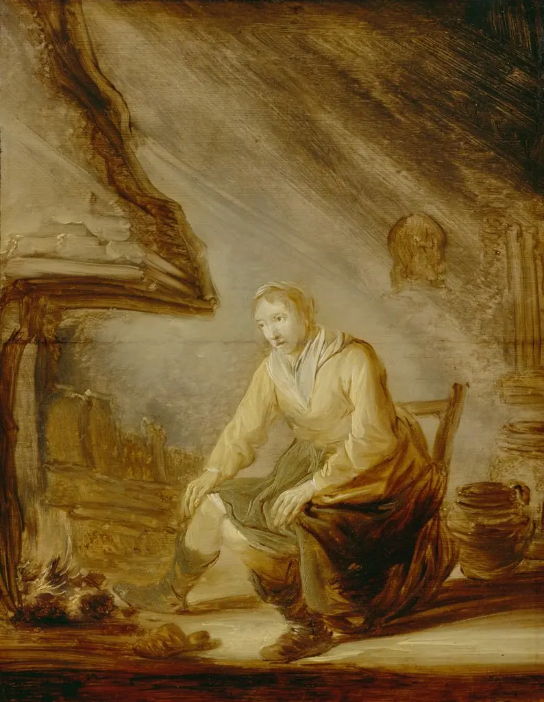 Woman before a Fire