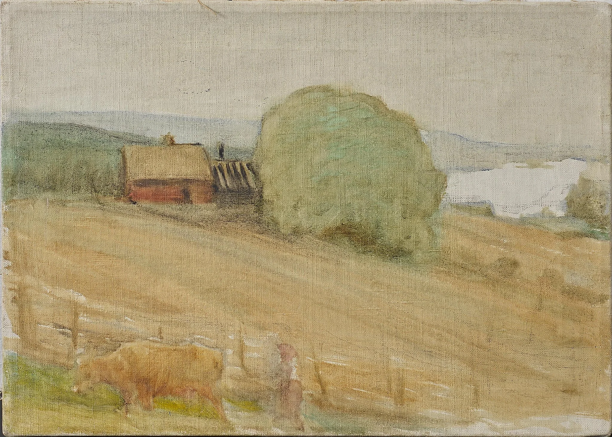 Järvimaisema, luonnos (kehystämätön)