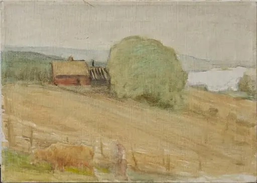 Järvimaisema, luonnos (kehystämätön)